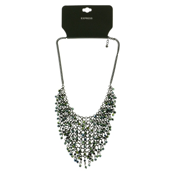 Express Jewelry - Express Fashion-Necklace Dark-Silver NWT
